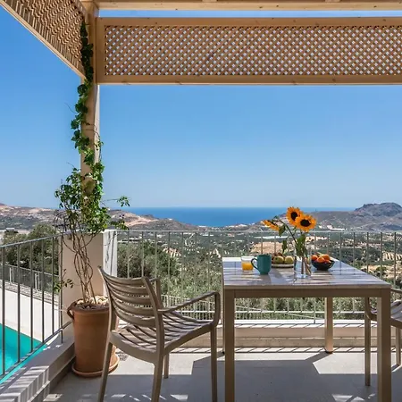 Aloni Villa With 180° Seaview, Private Pool & Bbq, 2Km From Beach Plakias Exterior photo