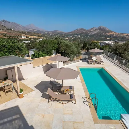 Aloni Villa With 180° Seaview, Private Pool & Bbq, 2Km From Beach Plakias Exterior photo
