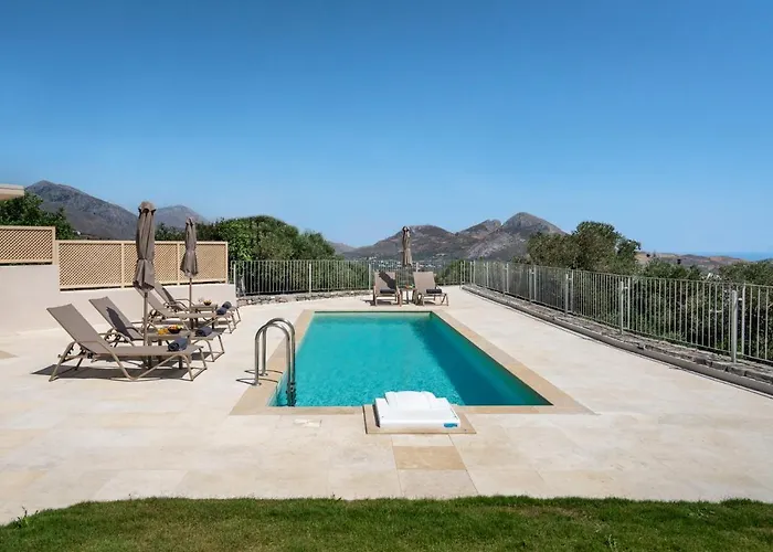 Aloni Villa With 180° Seaview, Private Pool & Bbq, 2Km From Beach